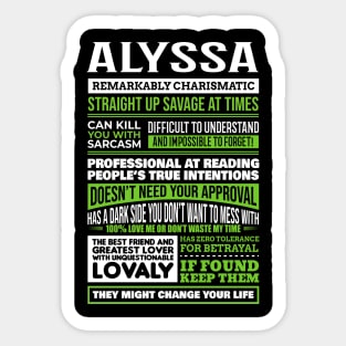 Alyssa Sticker